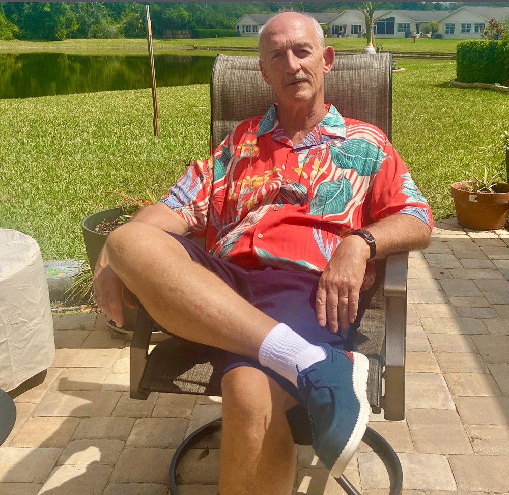 Chef Eric relaxing on his patio in Florida